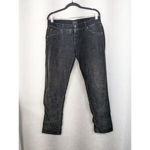 Hudson Jeans‎ Black Corduroy Collin Flap Skinny Stretch Jeans Double Button 29